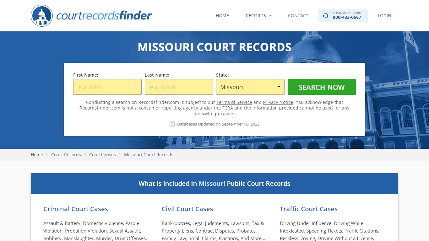 Missouri Court Records & Case Lookup - Find MO Courthouses